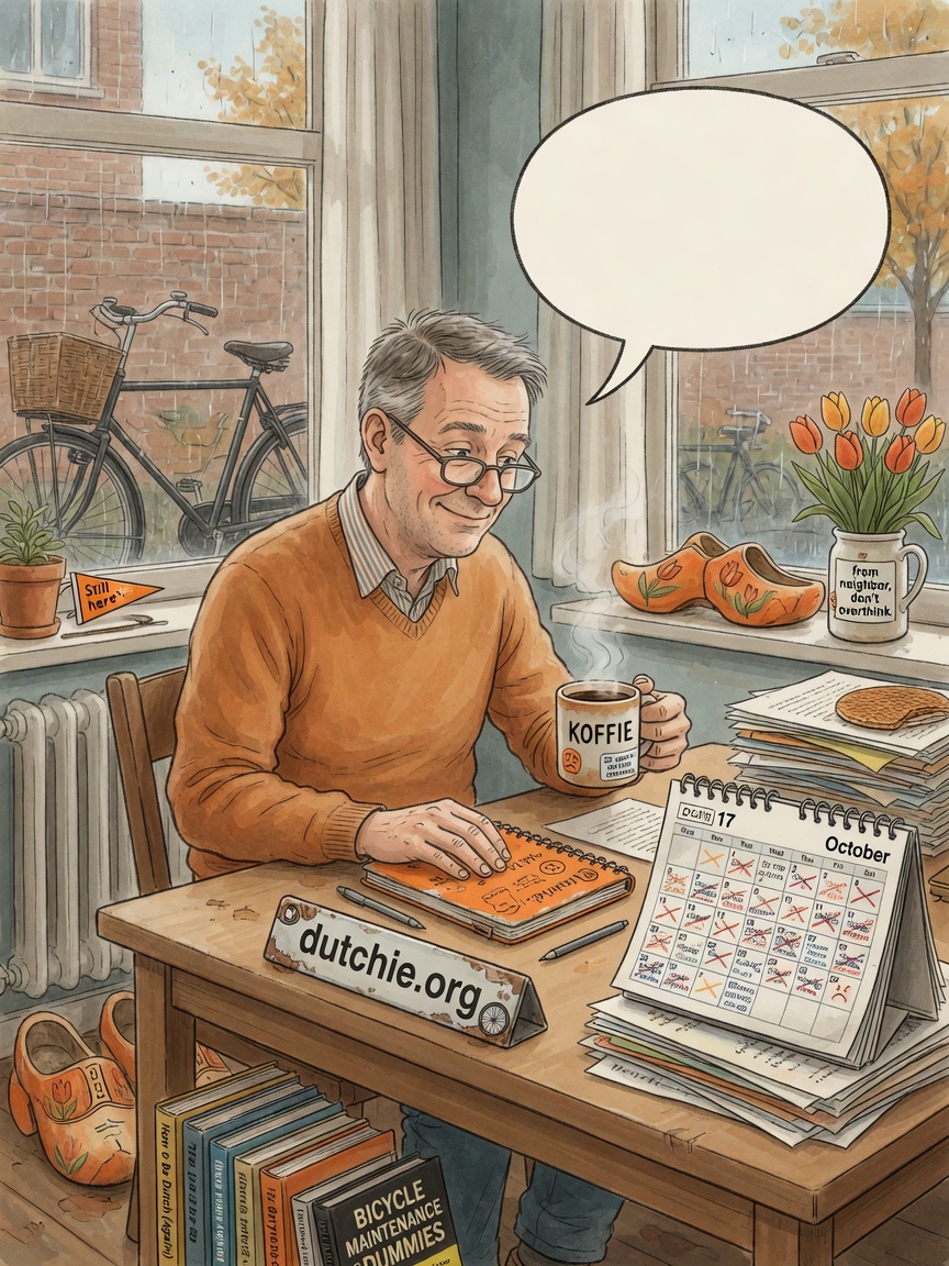 The Dutchie at the desk — 25 years and counting
